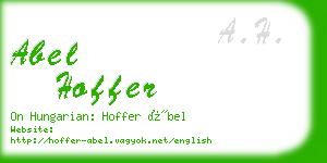 abel hoffer business card